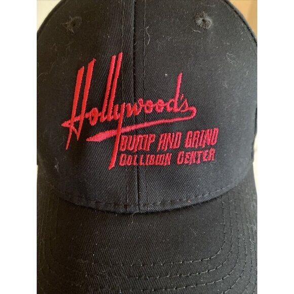 Hollywood's Bump Grind Collision Center Hat Cap Black Pink Adjustable - Picture 2 of 6